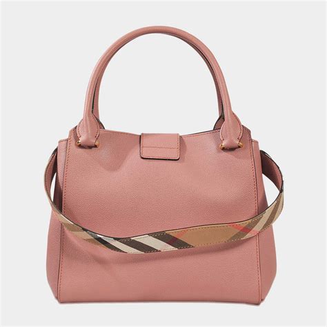 burberry womens bag white logo|burberry buckle medium tote pink.